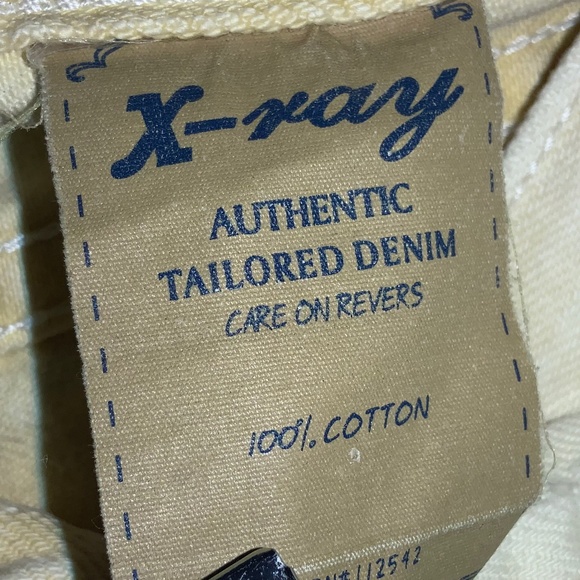 X-Ray Jeans off white jeans Sz 34 factory distressed whiskering - Picture 6 of 8